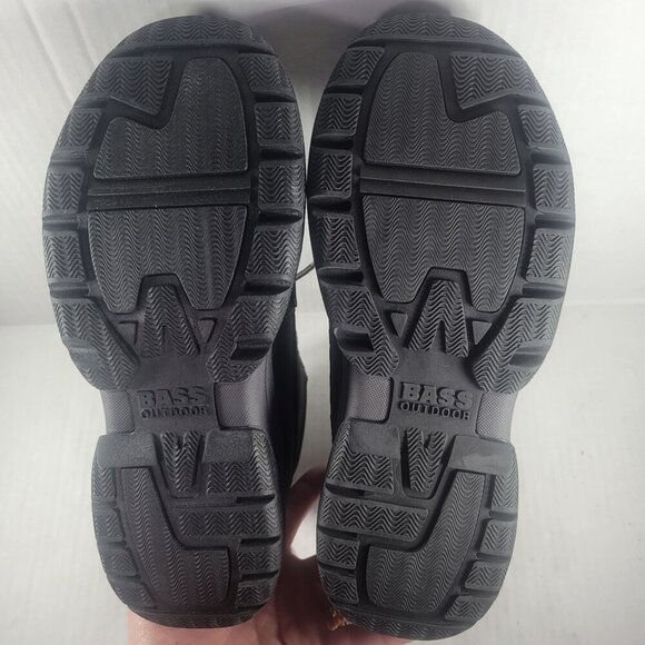 Bass Outdoor Women Black Leather Lace-Up Hiking Boots Size 8.5 - Picture 6 of 7